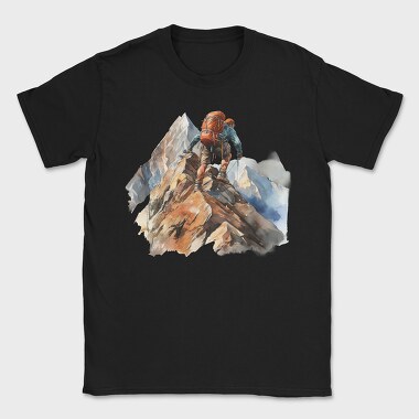 Climber Climbing Mountain, Tricou Barbati (Unisex)