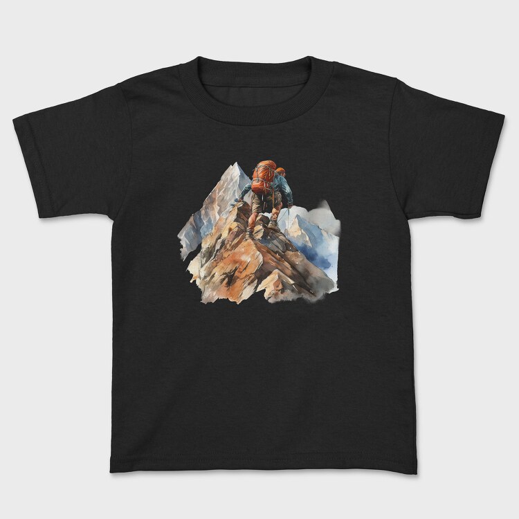 Climber Climbing Mountain, Tricou Copii