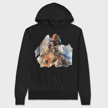Climber Climbing Mountain, Hanorac Oversize Barbati (Unisex)