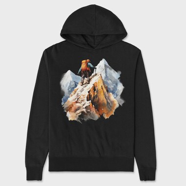 Climber On Peak, Hanorac Oversize Barbati (Unisex)