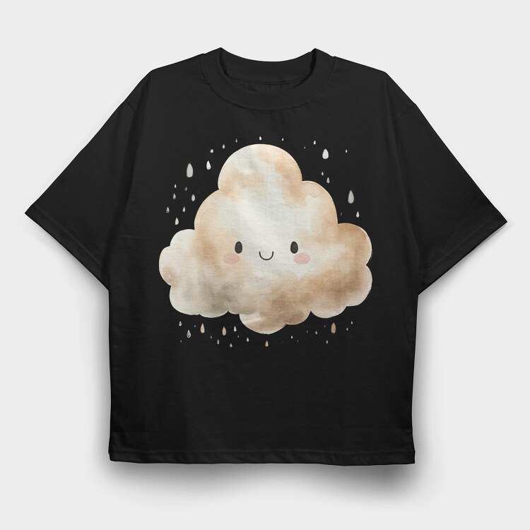 Cloud Rain Splash, Tricou Oversize Barbati (Unisex)