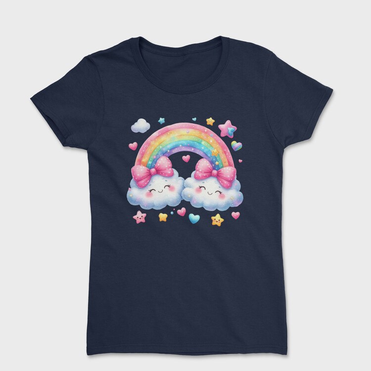 Cloud Rainbow Bow, Tricou Femei
