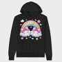 Cloud Rainbow Bow, Hanorac Oversize Barbati (Unisex)
