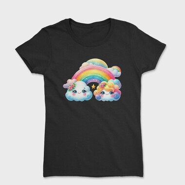Cloud Rainbow Clouds, Tricou Femei
