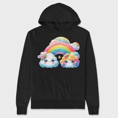 Cloud Rainbow Clouds, Hanorac Oversize Barbati (Unisex)