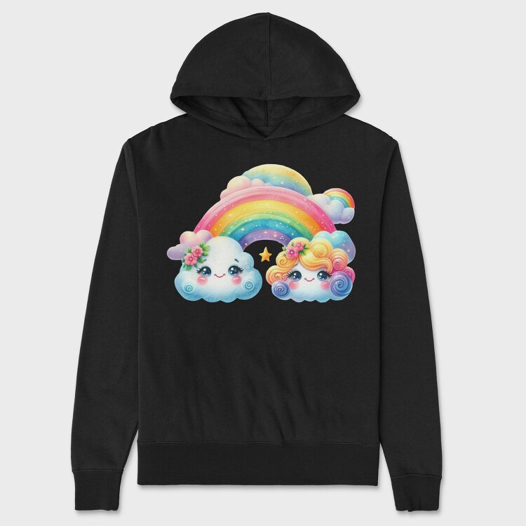 Cloud Rainbow Clouds, Hanorac Oversize Barbati (Unisex)