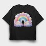 Cloud Rainbow Skyway, Tricou Oversize Barbati (Unisex)