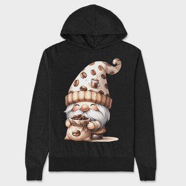 Coffee Coffee Coffee Cafe Gnome, Hanorac Oversize Barbati (Unisex)