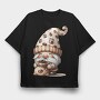 Coffee Coffee Coffee Cafe Gnome, Tricou Oversize Barbati (Unisex)