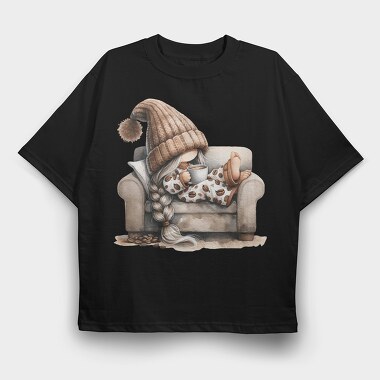 Coffee Gnome Club, Tricou Oversize Barbati (Unisex)
