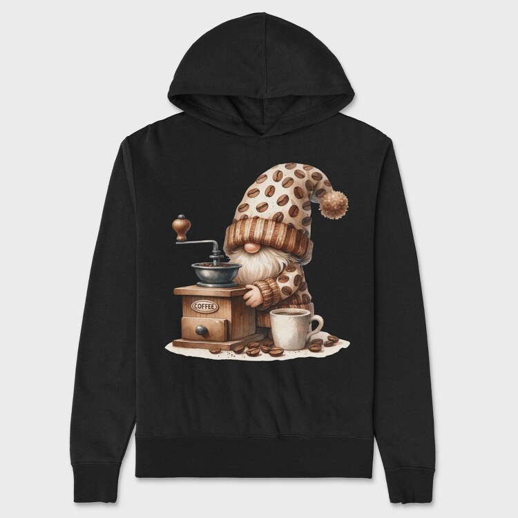 Coffee Gnome Grind, Hanorac Oversize Barbati (Unisex)