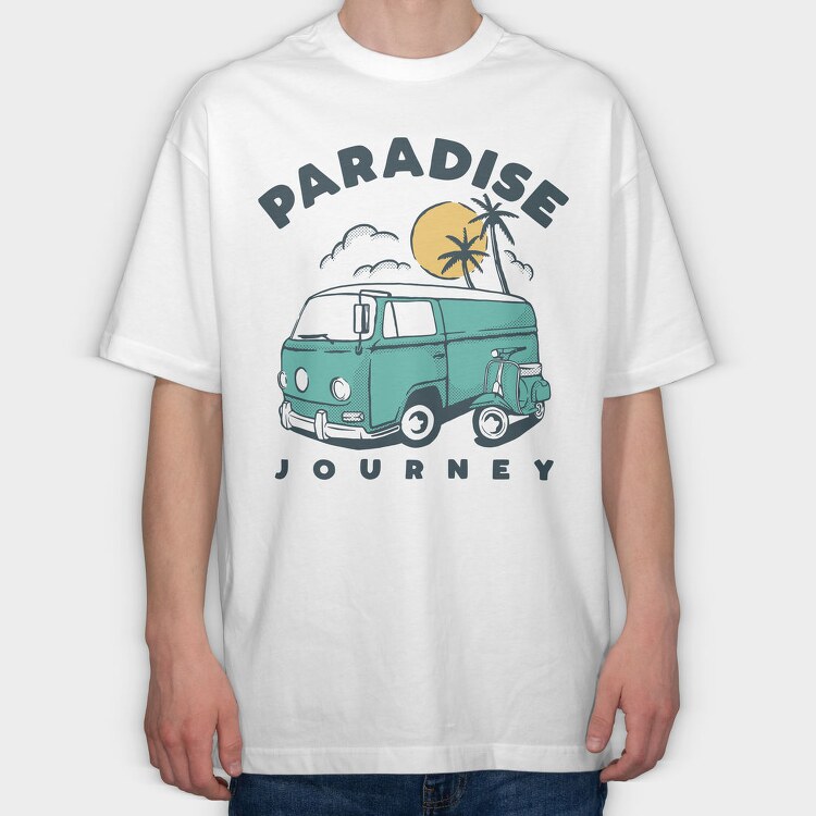 Paradise Road Trip, Tricou Oversize Barbati (Unisex)