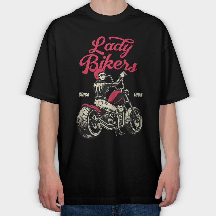 Lady Bikers Since 1985, Tricou Oversize Barbati (Unisex)