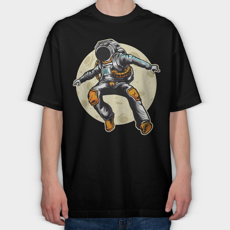 Spacewalk Moonwalk, Tricou Oversize Barbati (Unisex)
