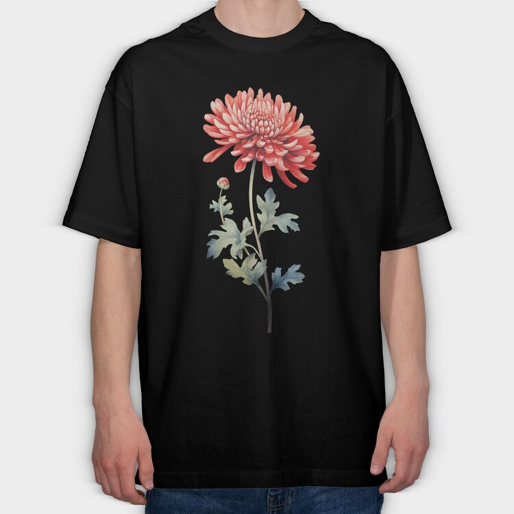 Chrysanthemum Flower 11 November, Tricou Oversize Barbati (Unisex)