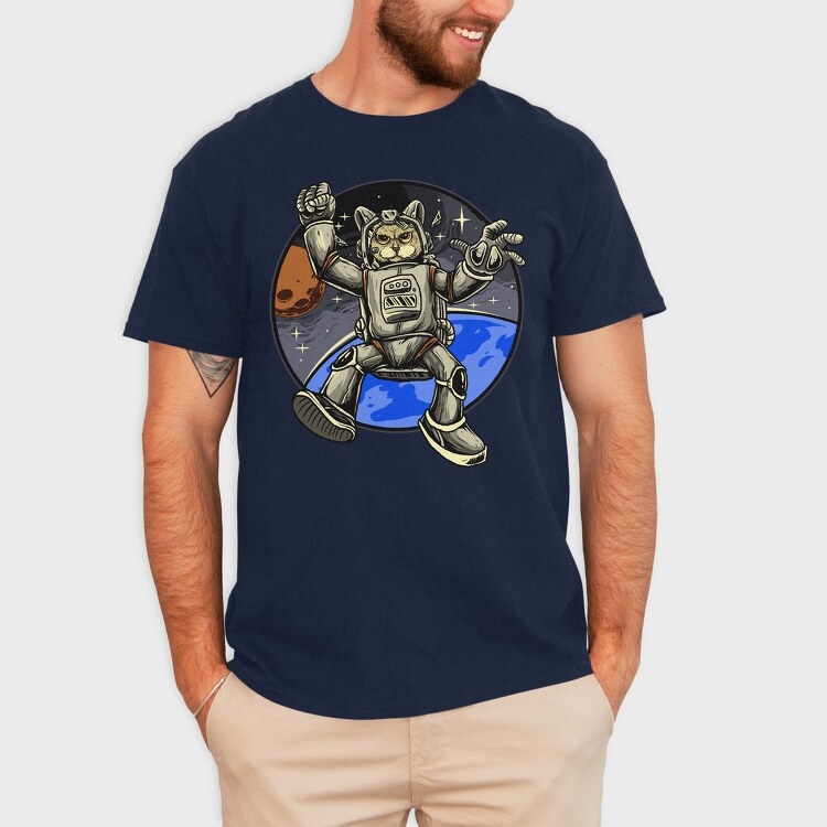 Space Otter Explorer, Tricou Barbati (Unisex)