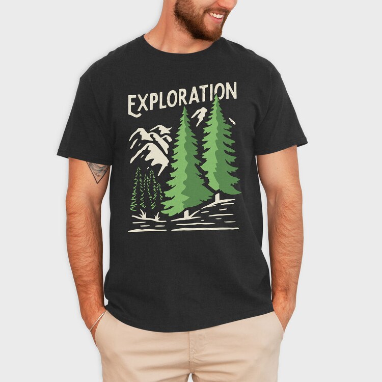 Exploration Evergreen, Tricou Barbati (Unisex)