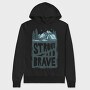 Strong And Brave Camp Vibes, Hanorac Oversize Barbati (Unisex)