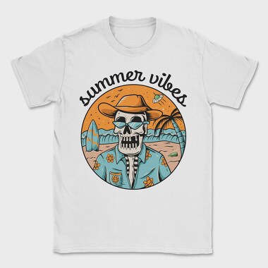 Summer Skull Vibes 1, Tricou Barbati (Unisex)