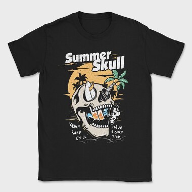 Summer Skull Vibes, Tricou Barbati (Unisex)