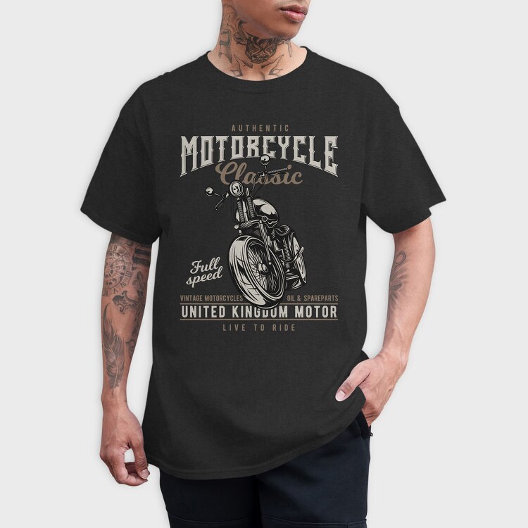 Vintage Motorcycle Ride, Tricou Barbati (Unisex)