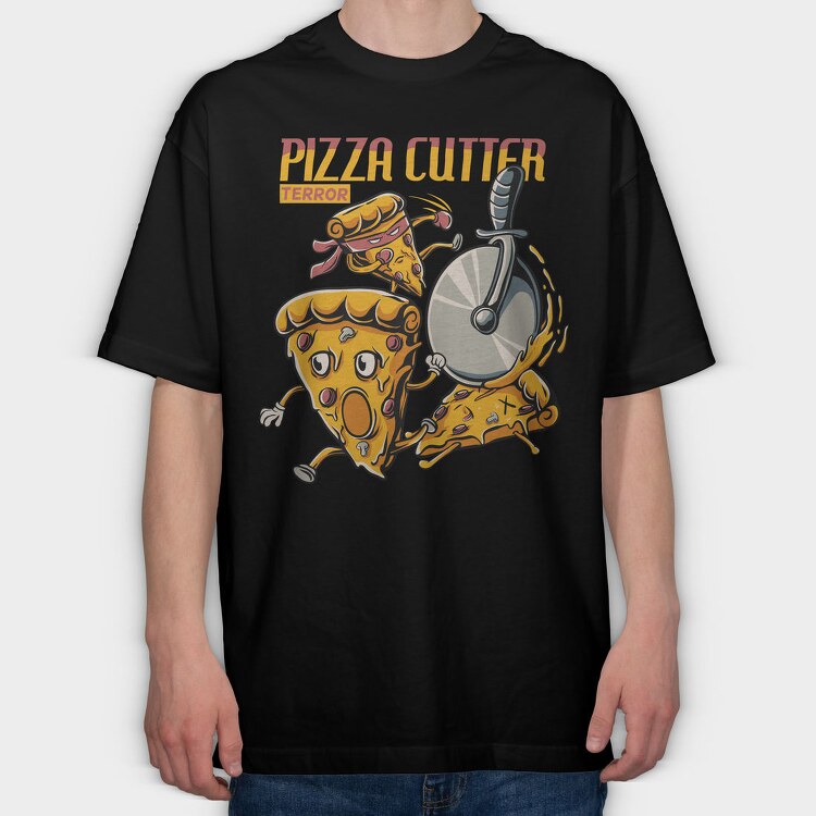 Pizza Cutter Terror, Tricou Oversize Barbati (Unisex)