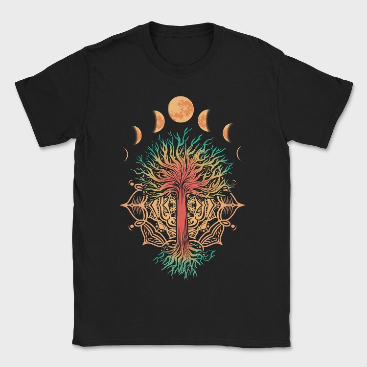 Tree Moonphases, Tricou Barbati (Unisex)