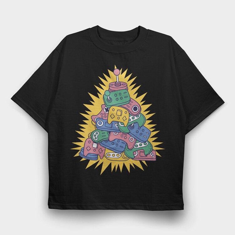 Tree Joystick, Tricou Oversize Barbati (Unisex)