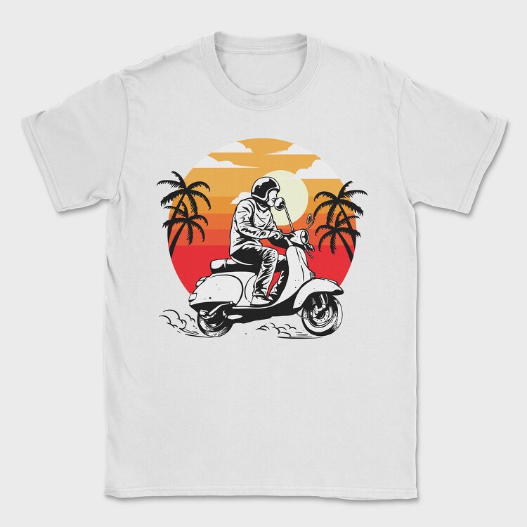 Sunset Scooter Ride, Tricou Barbati (Unisex)