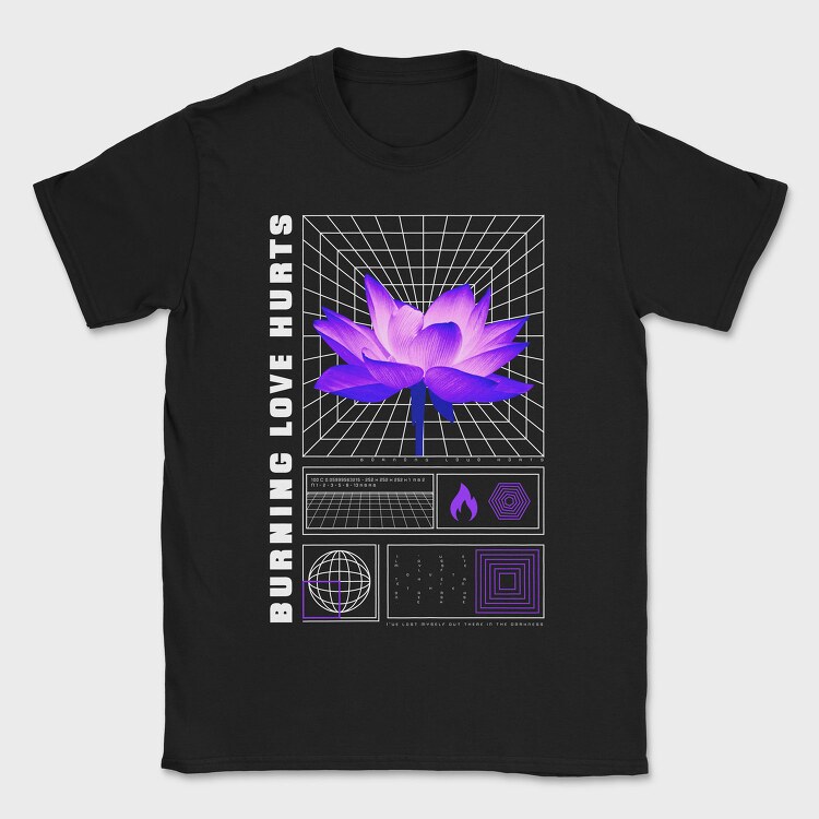 Trap Burning Flower, Tricou Barbati (Unisex)