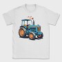 Tractor Cartoon Love, Tricou Barbati (Unisex)