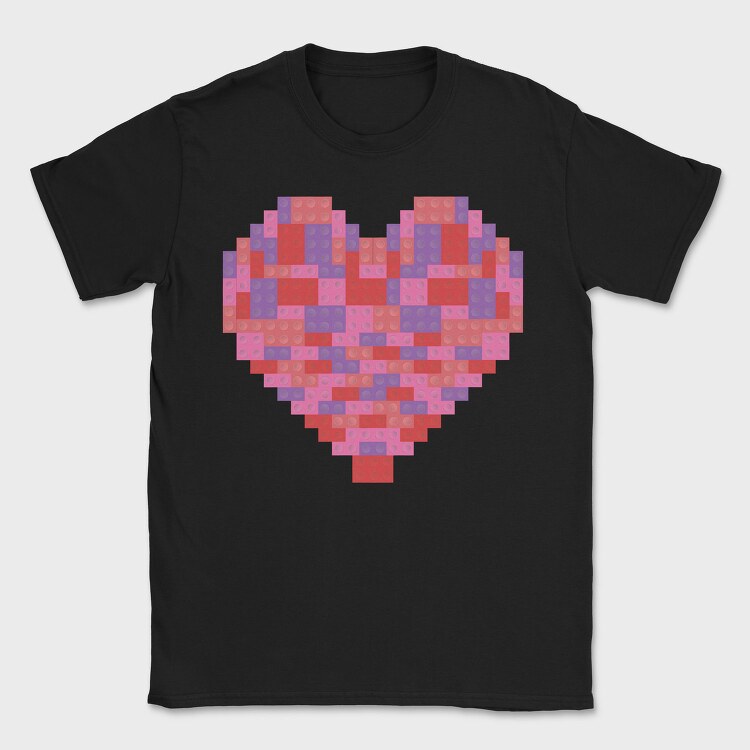 Toy Brick Heart, Tricou Barbati (Unisex)