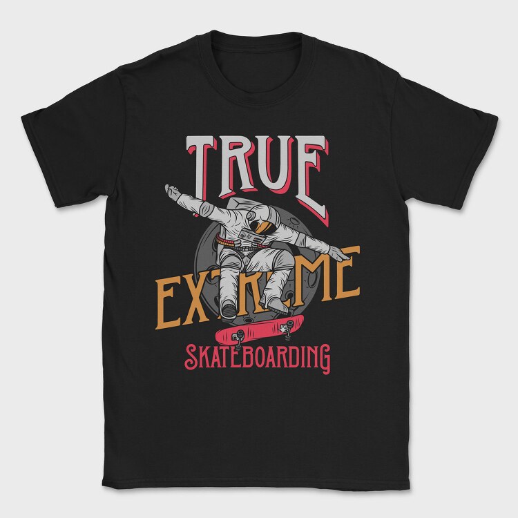 True Extreme Skateboarding, Tricou Barbati (Unisex)