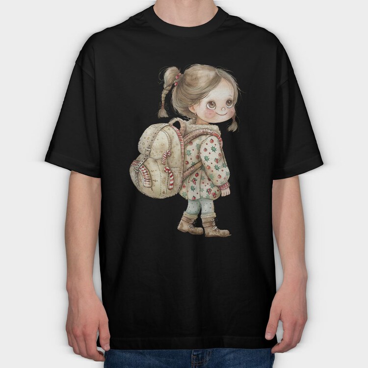 Christmas Whimsy Girl, Tricou Oversize Barbati (Unisex)