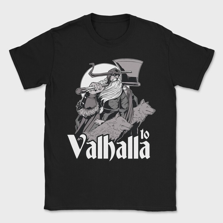 To Valhala Odin Wolves, Tricou Barbati (Unisex)