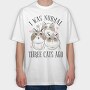 Three Cats Quote, Tricou Oversize Barbati (Unisex)
