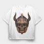Viking Skull Horns 1, Tricou Oversize Barbati (Unisex)