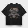 Viking Skull Horns, Tricou Oversize Barbati (Unisex)