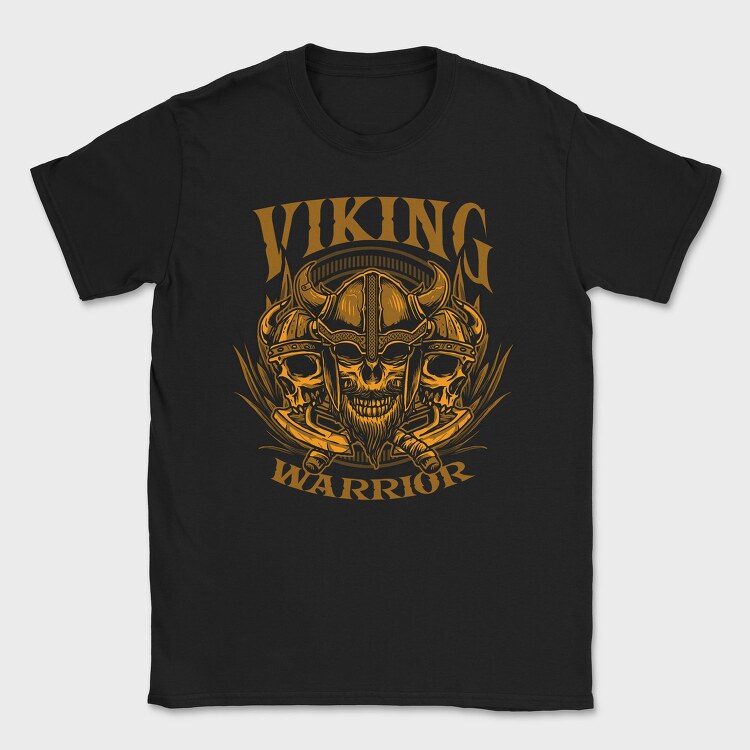 Viking Warrior Skull, Tricou Barbati (Unisex)