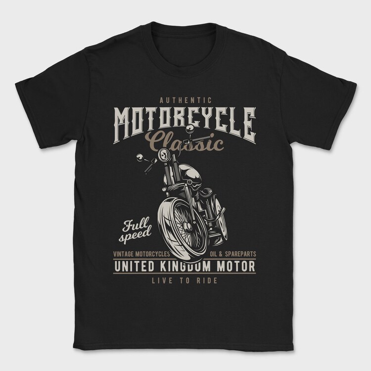 Vintage Motorcycle Ride, Tricou Barbati (Unisex)