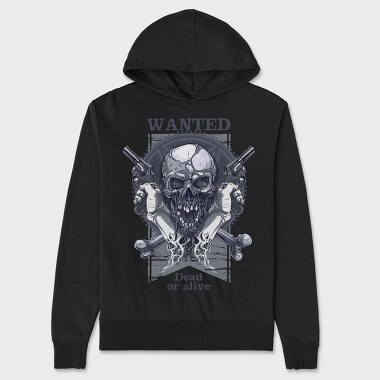 Wanted Dead Or Alive, Hanorac Oversize Barbati (Unisex)
