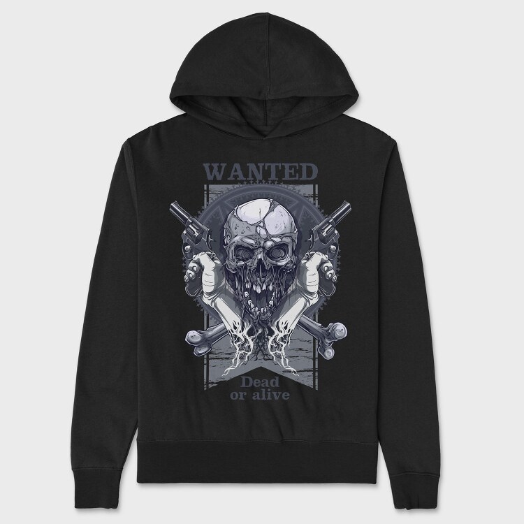 Wanted Dead Or Alive, Hanorac Oversize Barbati (Unisex)