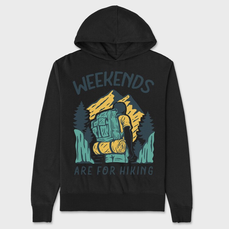 Weekend Hike Vibes, Hanorac Oversize Barbati (Unisex)