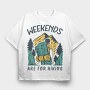 Weekend Hike Vibes, Tricou Oversize Barbati (Unisex)