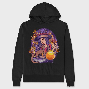 Witchcraft And Cat, Hanorac Oversize Barbati (Unisex)