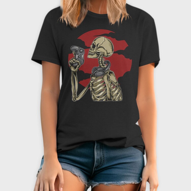 Skeleton Gamer, Tricou Barbati (Unisex)