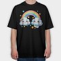 Cloud Rainbow Stars, Tricou Oversize Barbati (Unisex)
