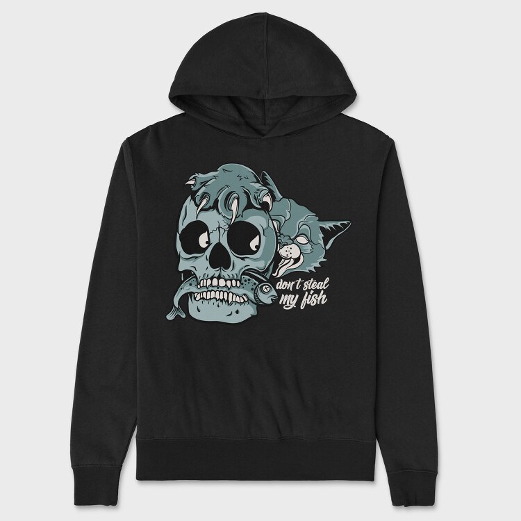 Zombie Fish Feast, Hanorac Oversize Barbati (Unisex)