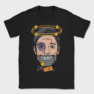 Zombie Smiley Fine, Tricou Barbati (Unisex)