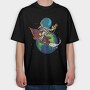 Space Rocket Explorer, Tricou Oversize Barbati (Unisex)